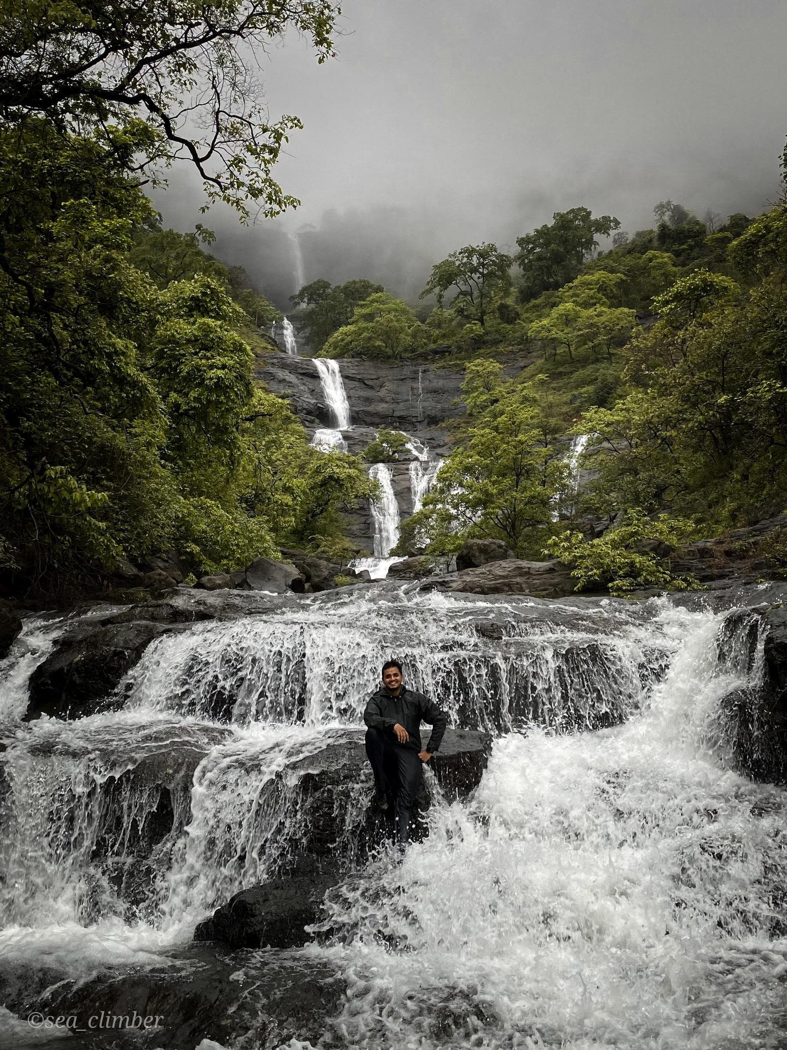 Jungle Trek to Secret Multistage Waterfall